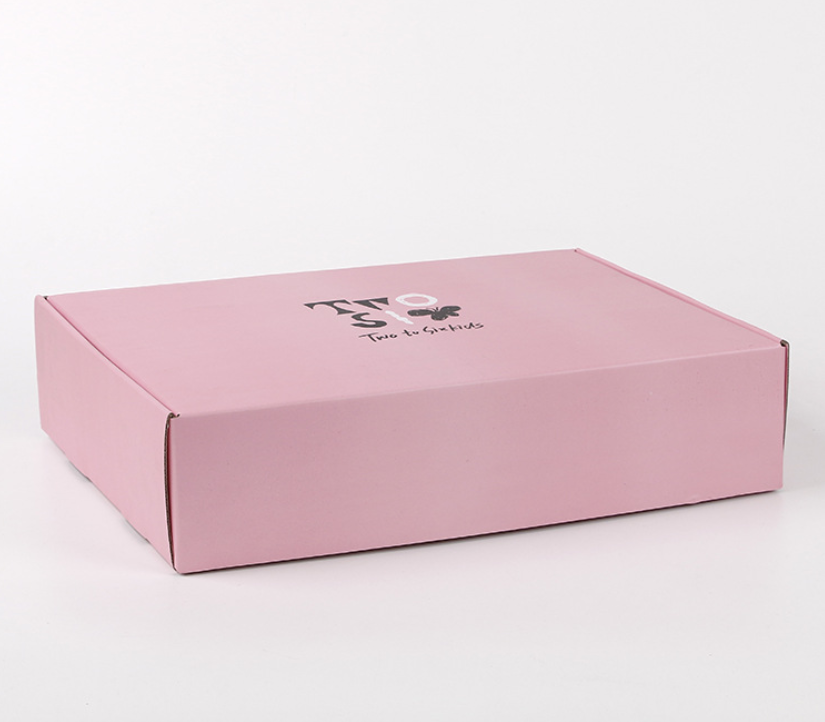E Grade Corrugated Pink Cardboard Box Cosmetic Packaging Pantone Colors Printing