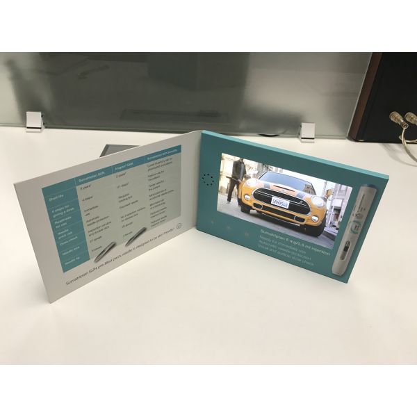 A5 Size Video Business Card 5 Inch Promotional Video Brochure With ROHS Certification