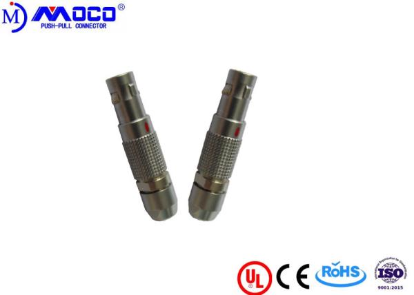 00B Series M7 Miniature 4 Pin Connector , Quick Release Cylindrical Connectors