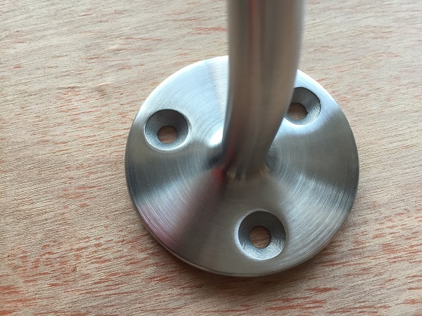 Satin / Mirror Wood Handrail Connectors , Stainless Steel Wall Brackets