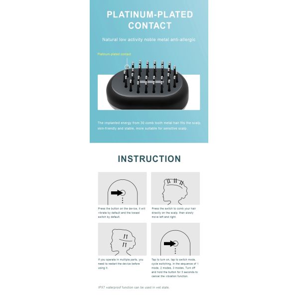 Щетка гребня волос домашней пользы мини улучшает щетку гребня массажа Адвокатуры нержавеющей стали ABS роста волос