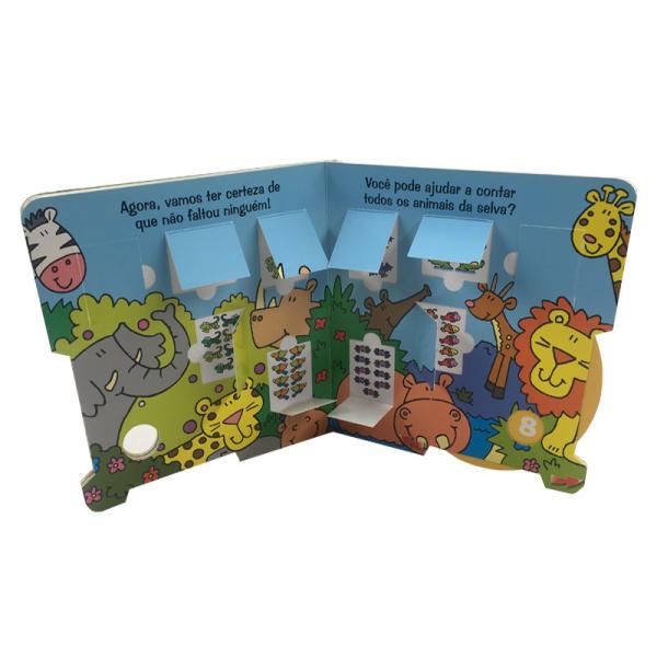 Matte Lift The Flap Board Book With Die Cut Shape / Small Board Books For Toddlers
