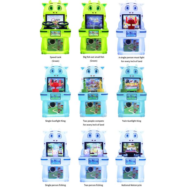 Mini Máquina expendedora de videojuegos de disparos para niños con monedas y doble jugador