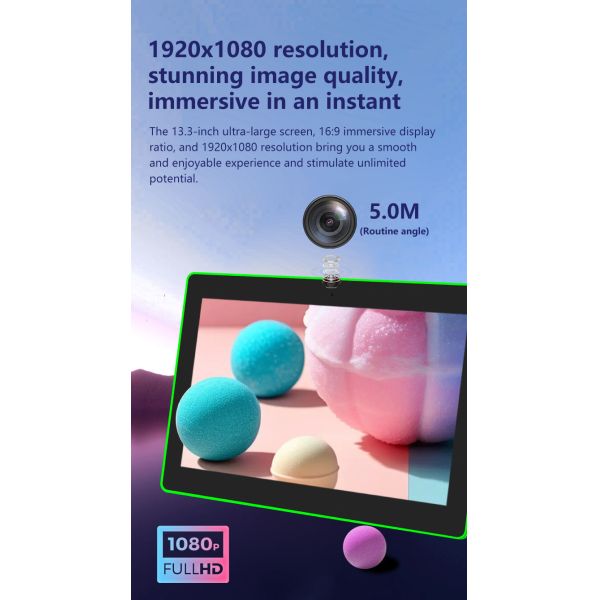 13.3Inch Wall Mounted Conference Room Tablet NFC/RFID POE Commercial Android Tablet Surrounding Led Light