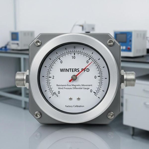 WINTERS PFD Resistance-free Magnetic Movement Wind Pressure Differential Gauge with IP67 Enclosure and Factory Calibration
