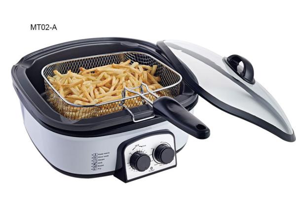 All In 1 6 Qt Multi Cooker , Multi Cooker Electric Frying Pan White Color Smart Programm