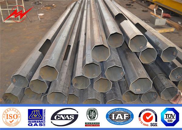 17m Galvanized Power Transmission Poles ASTM A123 Grace 65 Steel  Pipe Metal Tubular Steel Pole