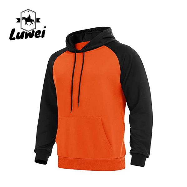 Camiseta Vintage Custom Bluzy bordado cores contrastantes tricô fitness poliéster Slim Fit Hoodies para homens
