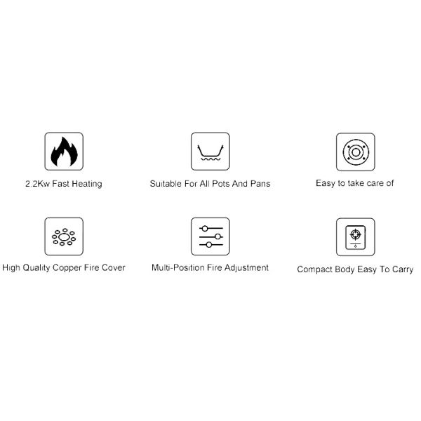 Customizable Cooking 3 Plate Gas Stove Heat Resistant Energy Efficiency