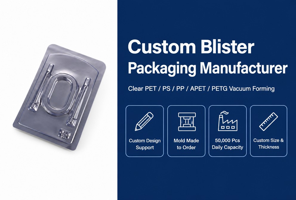 Custom Thickened PET Transparent Blister Tray Packaging Box Inner Tray Blister Factory Direct Supply