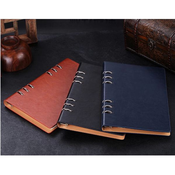 Business gift - Manufacture loose-leaf notebooks 6 ring binder leather agenda LN-005
