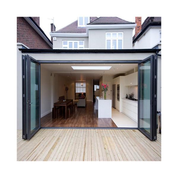 Aluminum Alloy Folding Patio Door , Exterior Folding Plastic Pvc Door