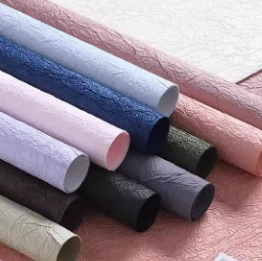 Papel de embalaje para floristas y ramos con acabado de textura de piedra