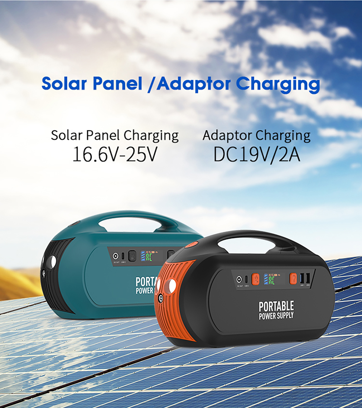 Наружная портативная электростанция 222Wh Солнечное энергоснабжение 110В / 220В