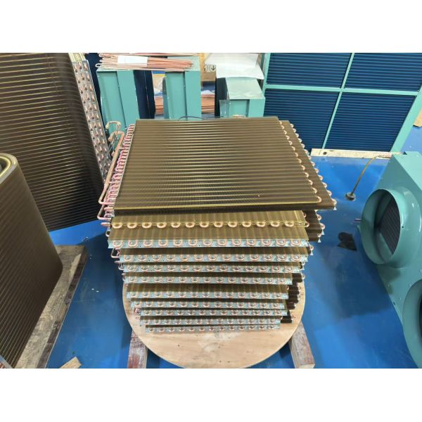 Refrigeration Spare Parts Water Chiller Plate Type Coil Air Cooled Aluminum Copper Tube Condenser High Efficiency Cold Storage 1