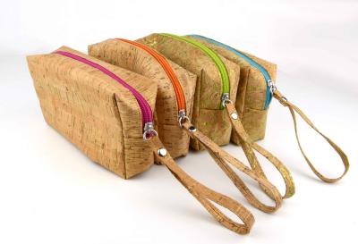 As mancha do ouro de BSCI rosqueiam o ODM Wearproof do saco cosmético de Cork Fabric Bags Make Up