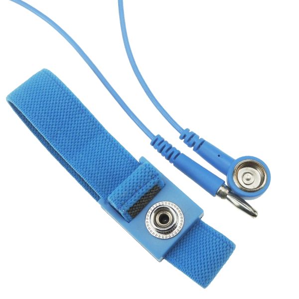 PA6 Plastic Buckle 4MM Snap Conductive Fiber ESD Wrist Strap
