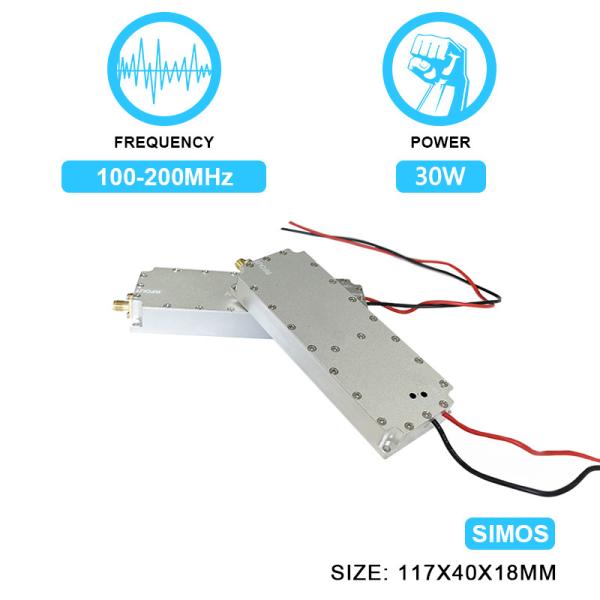 30W 100-200MHz Blocking Jamming Anti Drone RF Signal System Defence C-Uas Uav Anti-Drone PA Power Amplifier Module With SIMOS