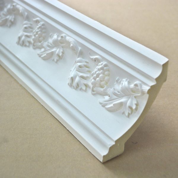 Polyurethane Crown Moulding Moisture Proof Anti-Insects Rot Resistant Decorative Cornice for Home Decor