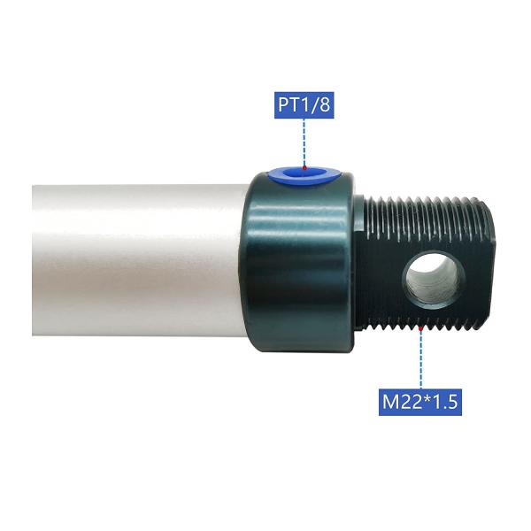Aluminum Alloy Mini Pneumatic Cylinder , 16mm Double Acting Single Rod Cylinder
