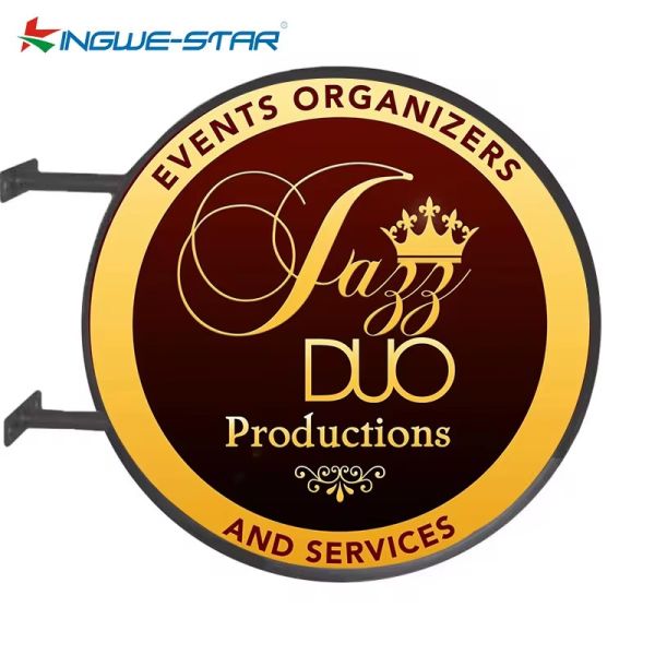 Stainless Steel Outdoor Led Light Box Sign Double Sided Hotels Backlit Illuminated Signage