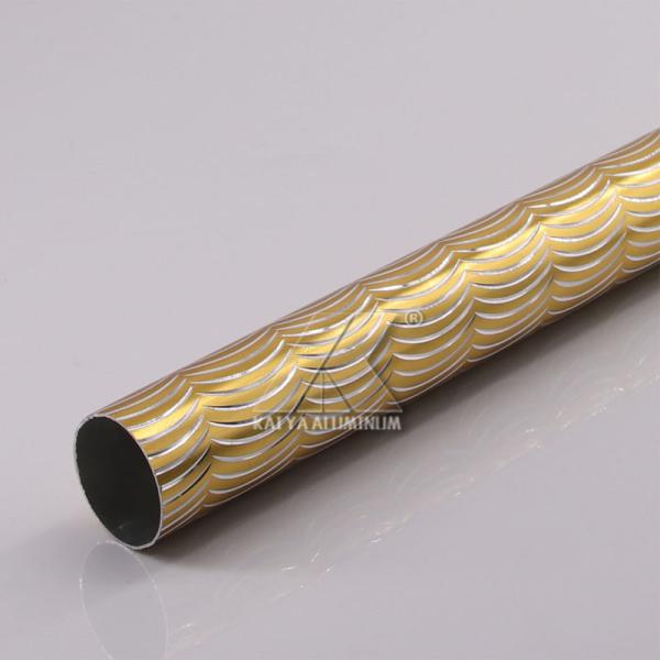 Golden Spray Coating Aluminum Round Tubing For Roller Blind And Curtain Aluminium Section
