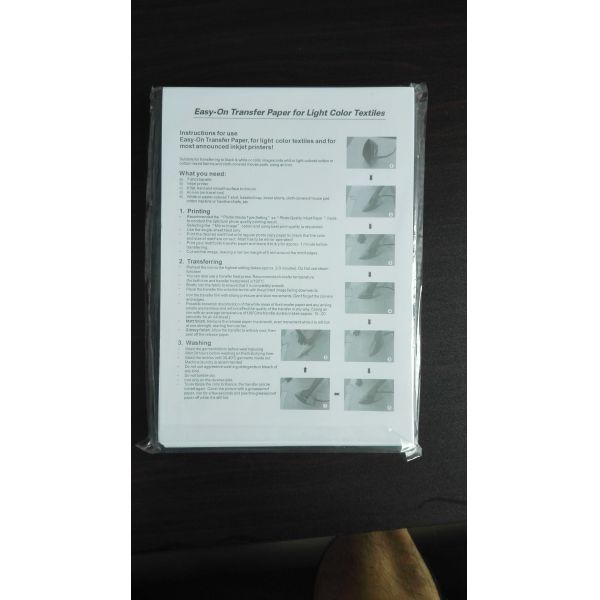 HN150 Light Colors Inkjet Heat Transfer Paper For White T Shirt / Cotton Fabrics Press