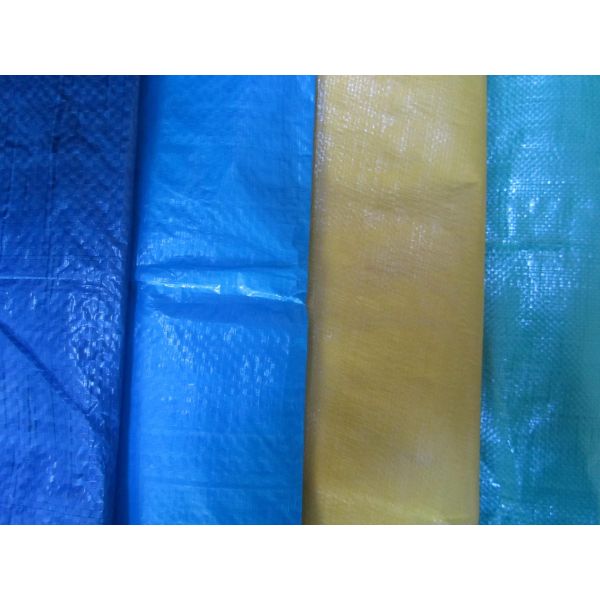 high density polyethylene woven fabric with low density coating tarpaulin