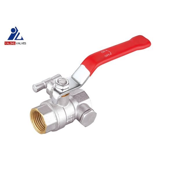 CNC Machines Brass Ball Valve Drain Cock CW617 25 Bar