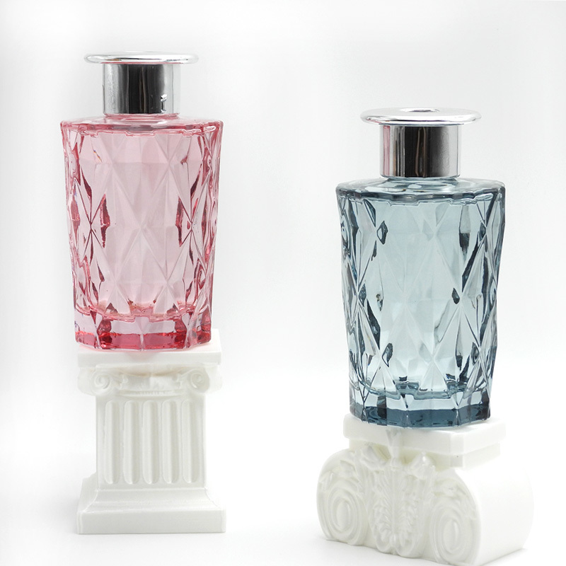 Empty Glass Aroma Diffuser Bottles 190ml Cylinder Reed Fragrance Home