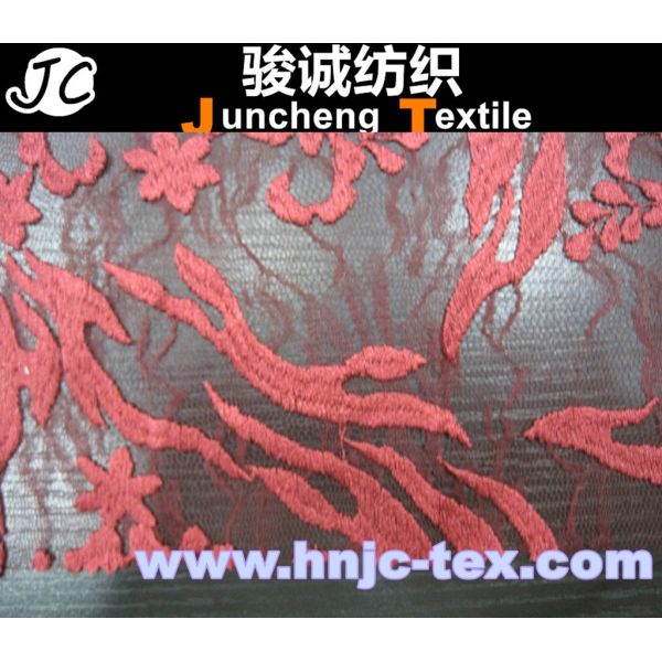 Excellent Quality Knitted Cotton/Nylon Embroidered Lace fabric Wholesale