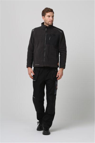 Winter Microfleece Jacket Mens , Black cold weather work paka