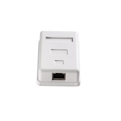 Caixa de montagem de superfície RJ45 de plástico Cat6 1 porta com condutor interno Tc