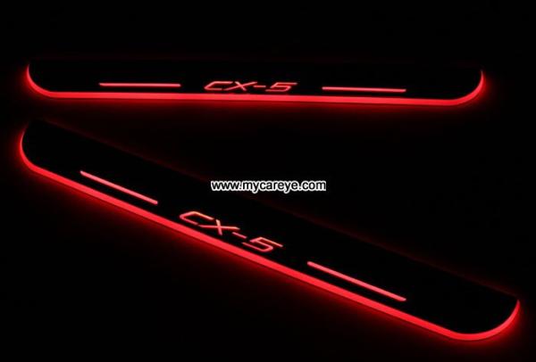 Mazda CX-5 car side step sill door moving scuff plate LED Lights for sale