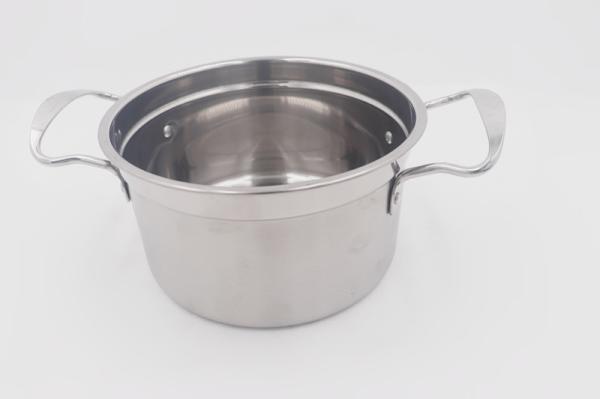 4pcs Cookware set stainless steel high pot silver cooking pot