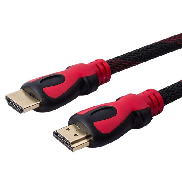 Durable Insulator Black Pin Gold HDMI Cable 10FT NYLON HDMI 1.4 Cable For TV