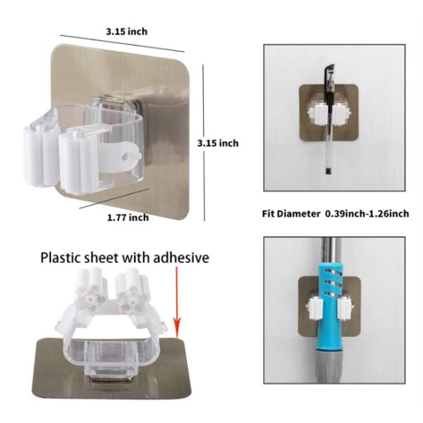 Изготовленной на заказ установленные стеной инструменты Gripper держателя Mop и веника