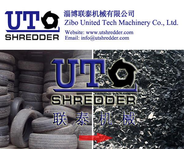 high efficiency with low noise Waste Tire Shredder For Rubber Powder Making Line / Tire Shredder Waste Tyres Recycling