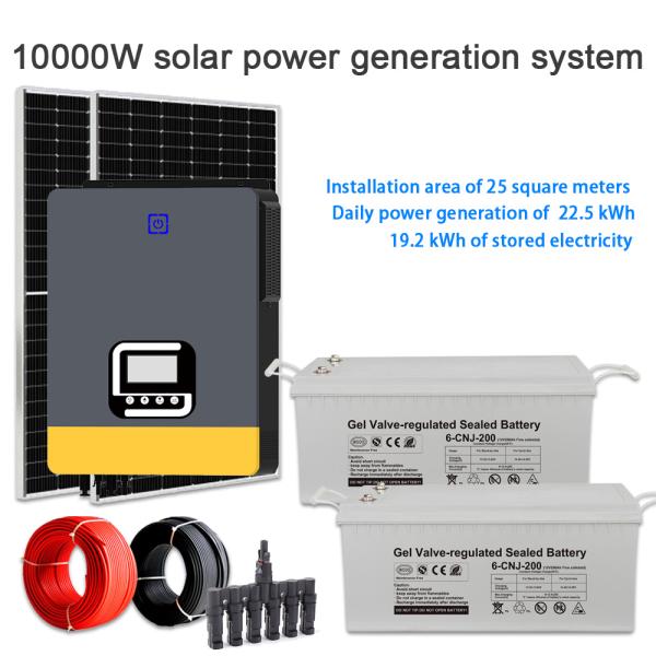 Home Power Solution: 10KW Hybrid Solar System with GEL Battery Storage to Prevent Power Outages and Maximize Solar Energy