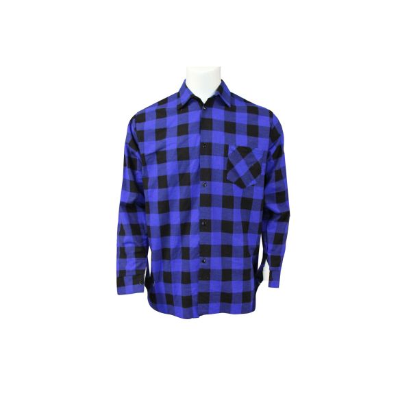 180G 100% Cotton Flannel Checked Shirt Off White & Gray Color