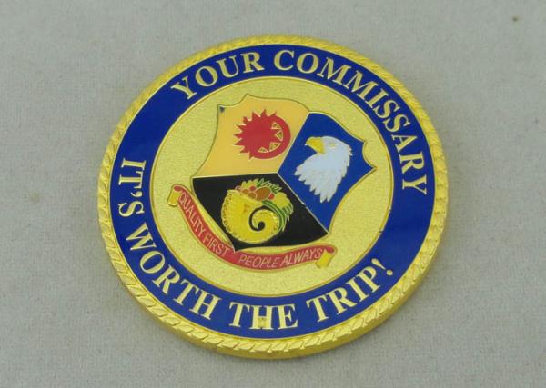 Your Commissary Personalized Coin Zinc Alloy Material 2.0 Inch And Rope Edge