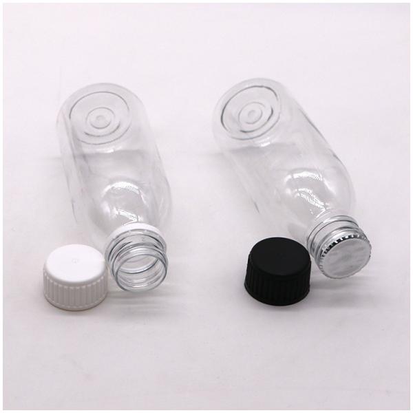 150ml PET Oval Amber Prescription Pharmacy Liquid Medicine Scaled Container with Lid