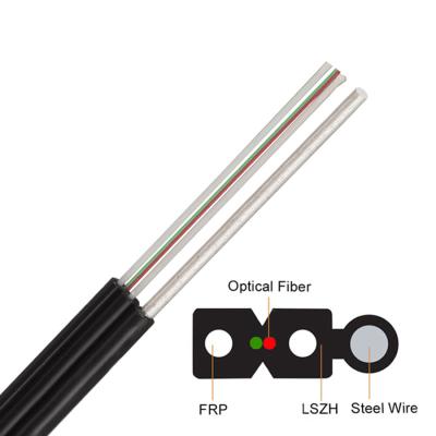 Cabo pendente aéreo de fio de gota do núcleo FTTH de GJYFXCH G.657A1 4 autossuficiente