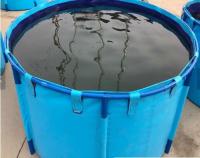 Aquário de aquicultura Tanque de armazenamento de água, cilindro azul acima do solo Piscina de peixe Tanque de peixe dobrável
