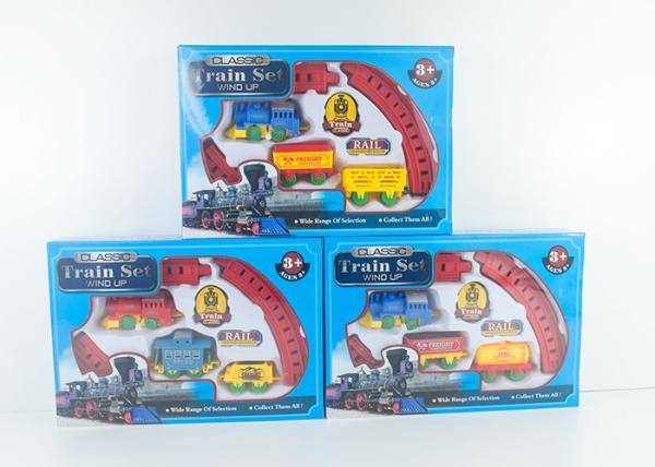 Mini Wind Up Classic Train Set Kids Toy Vehicles with Railway Track 8 Pcs