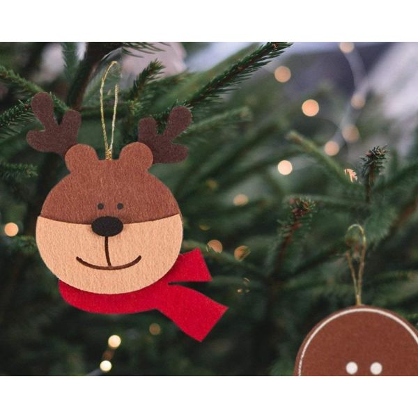 Animals Pendant Felt Christmas Tree Ornaments 2mm Thickness