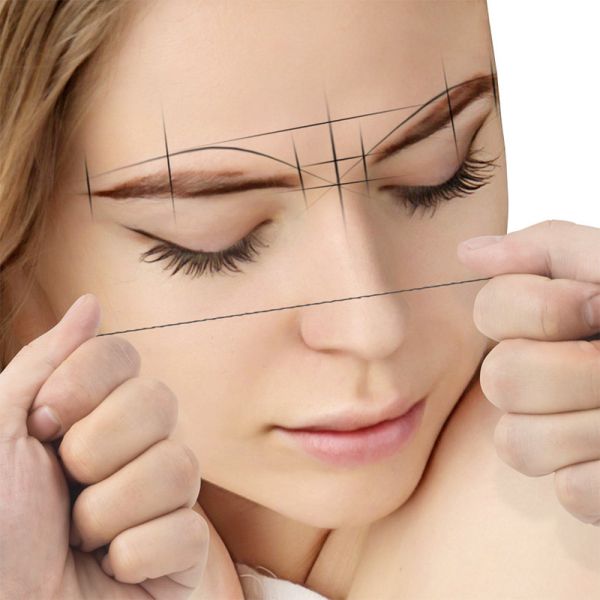 OEM Microblading Pre покрыл краской составлять карту измерение брови потока строки черное белое располагая инструменты