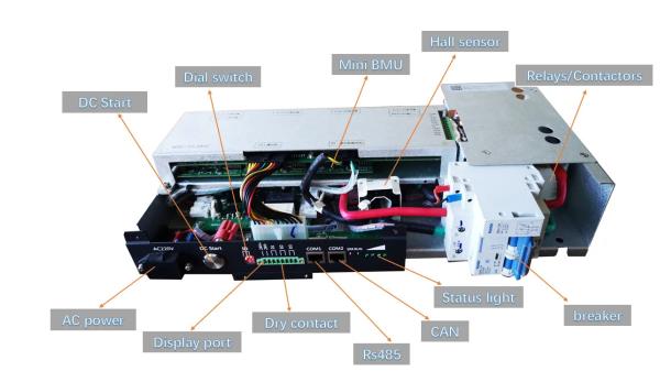 GCE high voltage BMS(HV BMS) AC/DC Dual Power Supply Lithium Battery Packer With Master And Slave All In One BMS
