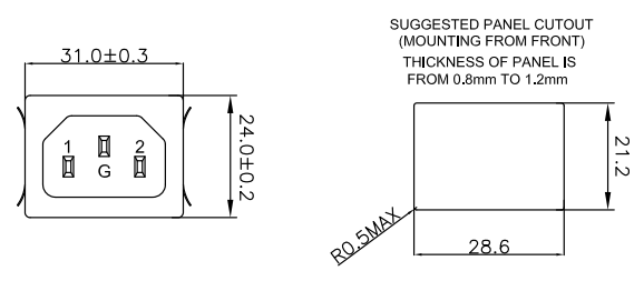 Фильтр Inlte силы EMI высокой эффективности 110V/250V с фильтром гнезда C14 IEC 320 одиночным