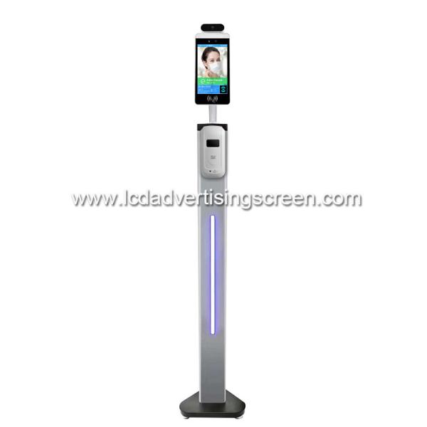 Dispensador líquido del desinfectante de la mano del lavado de la temperatura de la escuela IP65 del sentido de cara del reconocimiento de la alarma anormal infrarroja de la temperatura